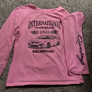 Honda Long Sleeve Pink Tee